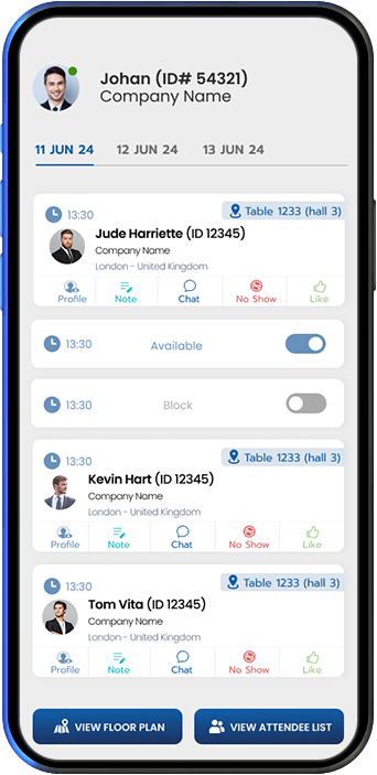 WCAworld App Interface